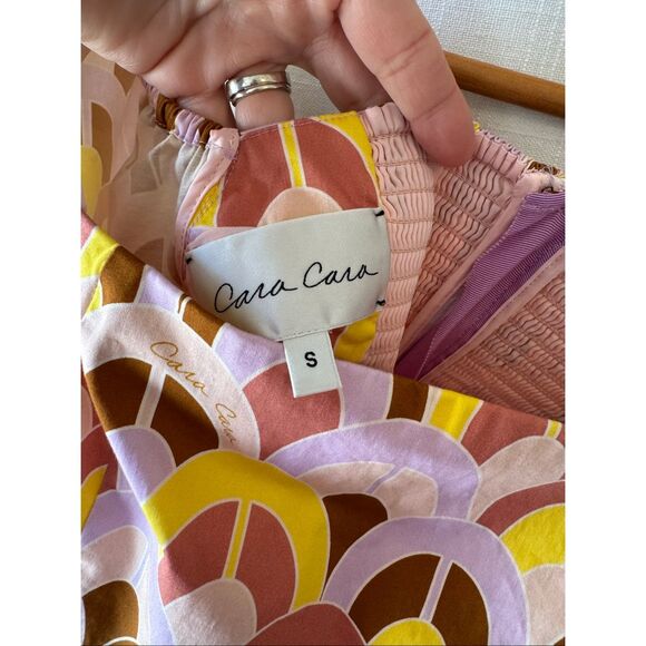 Cara Cara Pink Geometric Print Crop Top Size Small - Picture 2 of 10